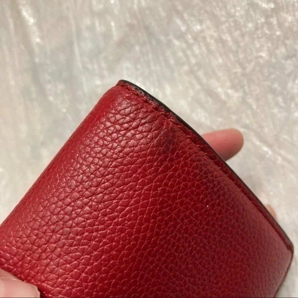 Michael Kors red leather wallet